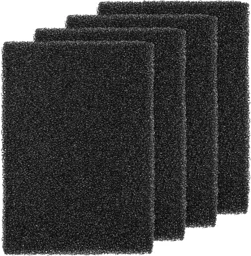 Honoson Paquete de 4 almohadillas de filtro de esponja biológica para acuario, almohadillas de filtro de espuma de celda abierta para acuario,