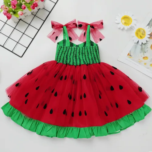 Miniatura 2 de Vestido tutú para niña, sin mangas, fruncido, vestido de verano con lentejuelas brillantes, lunares, estrellas, princesa, vestido de tul