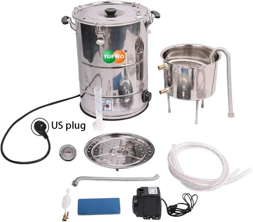Miniatura 6 de YUEWO Calefacción eléctrica de 110 V, destilador automático de agua sin alcohol, barril de whisky, kit de fabricación de vino para encimera casera