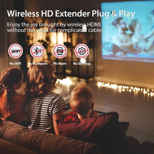 Miniatura 4 de Transmisor y receptor HDMI inalámbrico actualizado 2026 de 328 pies/328.1 ft, salida de decodificación 4k 1080P, Plug & Play portátil 0.08 oz/0.18