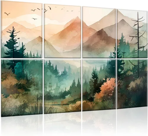 Paquete de 8 paneles acústicos artísticos, paneles de pared insonorizados, paneles decorativos de amortiguación de sonido, paneles autoadhesivos de