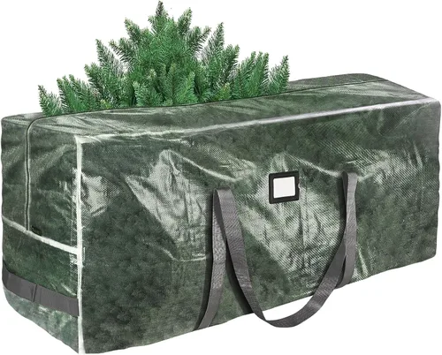 Miniatura 11 de BALEINE Bolsa de almacenamiento para árbol de Navidad de 7.5 pies, bolsa para árbol de Navidad artificial extragrande resistente con asas reforzadas