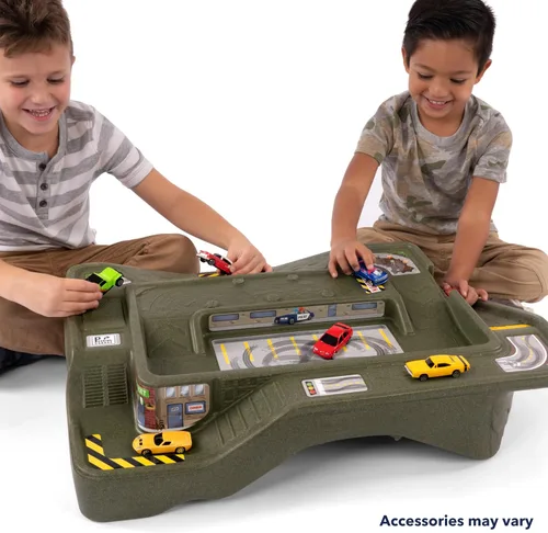 Miniatura 8 de Título: Mesa de Pista de Carreras de Coches Simplay3 Monster City Extreme Wheels - Mesa de Juego Portátil de 2 Lados para Niños con 2 Camiones