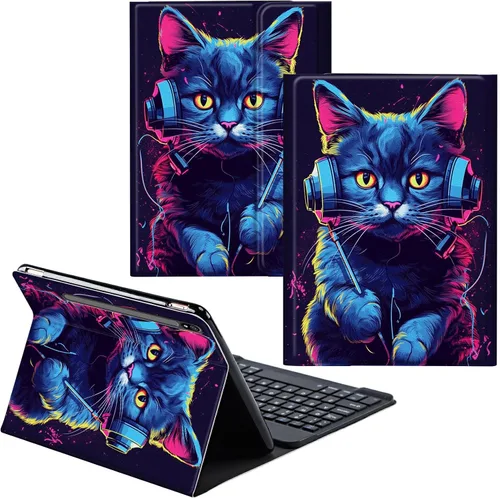 Miniatura 104 de Funda para Samsung Galaxy Tab S6 Lite 2022/2020 Teclado Inalámbrico Desmontable y Cubierta De Soporte De Cuero PU Funda Protectora Para Samsung