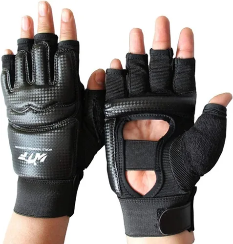 Guantes de taekwondo para hombre y niños, saco de boxeo, artes marciales, artes marciales, artes marciales, lucha, grappling, Muay Thai, Negro