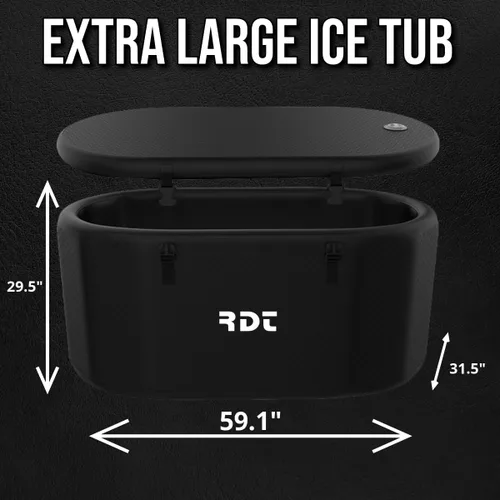 Miniatura 3 de Rising Dragon XL Premium - Bañera inflable de inmersión en frío, ovalada negra, compatible con enfriadores