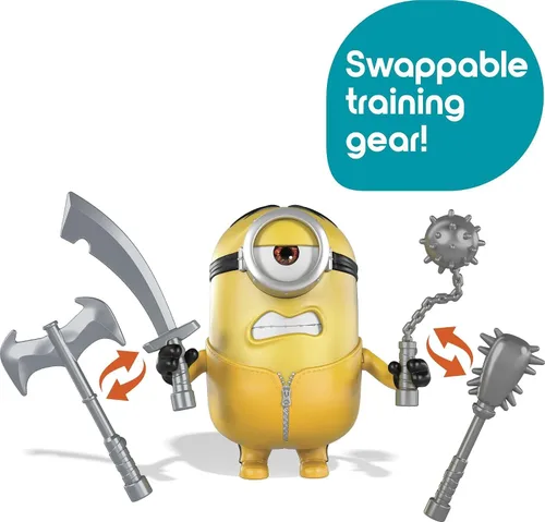Miniatura 3 de Minions: The Rise of Gru Movie Moments Martial Arts Minions: Figura de acción de aproximadamente 4 pulgadas, juguete interactivo con articulación
