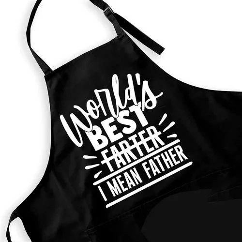 Miniatura 8 de Funny Aprons Black Kitchen Chef Apron, 2 Pockets Adjustable Neck Strap for Cooking Baking BBQ Birthday Gifts