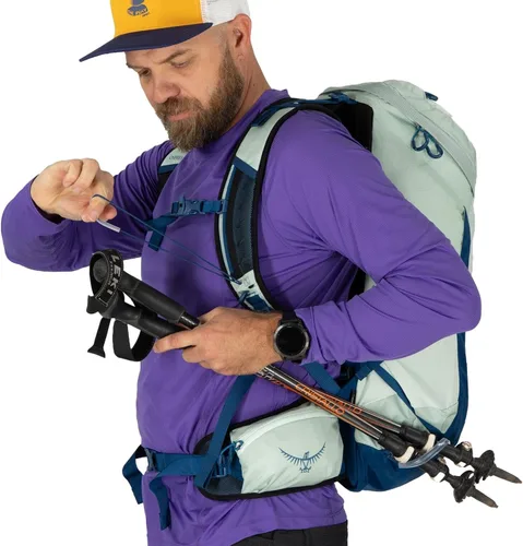 Miniatura 8 de Osprey Talon 26L Mochila de senderismo ligera para hombre - Mochila de día para viajes y campamento, negro/gris carbón