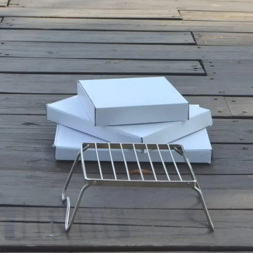 Miniatura 8 de Parrilla de barbacoa Rejilla de acero parrilla para mochileros senderismo picnic pesca