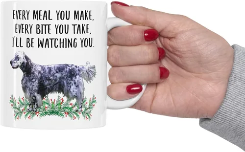 Miniatura 4 de Divertida taza de café con texto en inglés Setter Blue Belton para mujer, regalo para el Día de la Madre 2025 Every Meal You Make Every Bite You