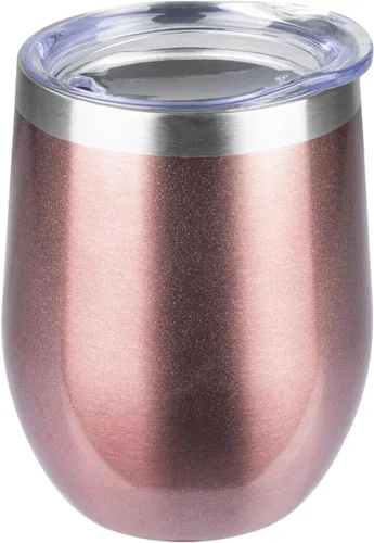 Miniatura 12 de StarSpeed Vaso de vino de 12 onzas con tapa, tazas de viaje de acero inoxidable sin pie con aislamiento de doble pared, taza de café aislada, vasos