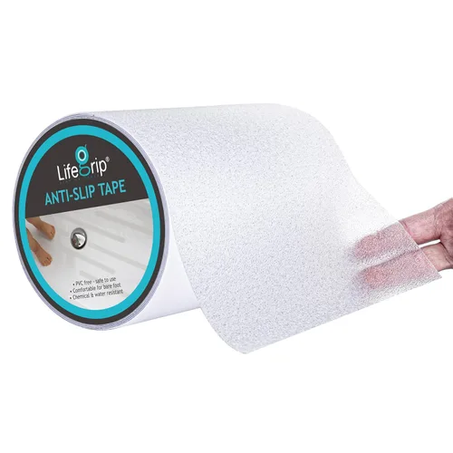 Miniatura 28 de Lifegrip - Cinta de tracción antideslizante, 4 pulgadas x 38 pies, mejor agarre, fricción, adhesivo abrasivo para escaleras, peldaños de pisada