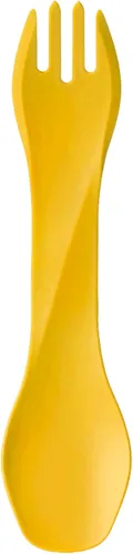 humangear GoBites Uno | Utensilios de viaje y campamento | Utensilios de comedor portátiles y convertibles | Tenedor multifuncional, amarillo