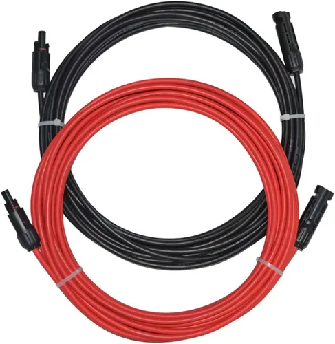 Miniatura 4 de Cable de extensión solar 10AWG MC4, cable de extensión de cable fotovoltaico con conectores macho y hembra, resistente a los rayos UV y al agua