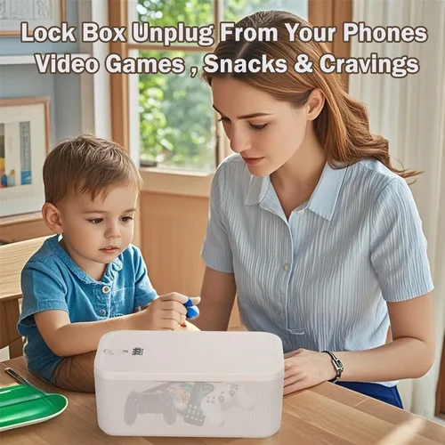 Miniatura 5 de Caja de seguridad pequeña, caja de bloqueo de medicamentos con código, caja de almacenamiento con cerradura para refrigerador, cajas para Crema