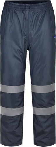 AYKRM Pantalones de lluvia impermeables de alta visibilidad reflectantes para pesca, motocicleta, ciclismo, agricultura, senderismo, trabajos Azul