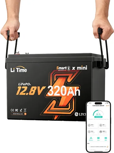 Miniatura 26 de LiTime Batería LiFePO4 de 12 V 230 Ah, recargable, de litio, más de 4000 ciclos profundos, energía de respaldo para casa rodante, remolque de viaje