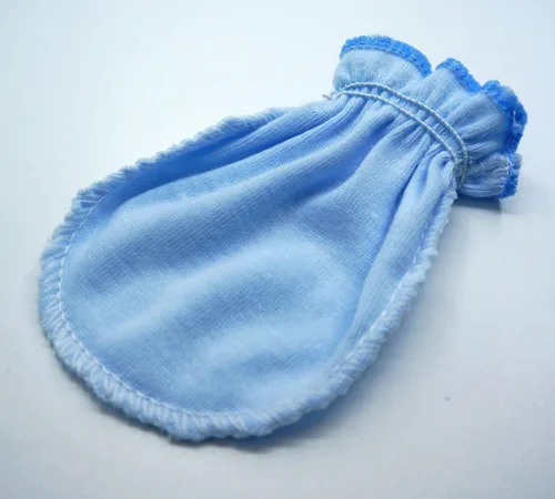 Miniatura 8 de 6 pares de guantes unisex para bebé, 100% algodón, color liso