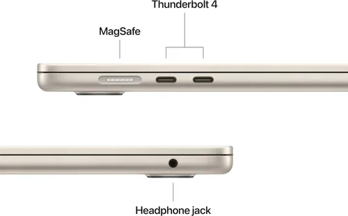 Miniatura 6 de Apple MacBook Air 2025 Laptop de 15 pulgadas con chip M4: Diseñada para Apple Intelligence, Pantalla Liquid Retina de 15.3 pulgadas, Memoria Luz
