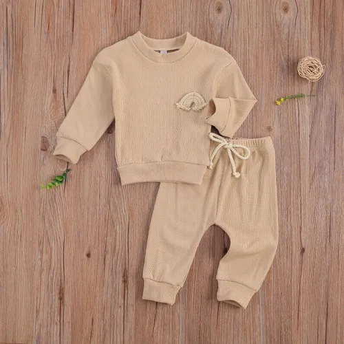 Miniatura 2 de Thorn Tree Ropa de bebé recién nacido, traje de algodón, lindo bebé y niño, ropa de juego de arcoíris