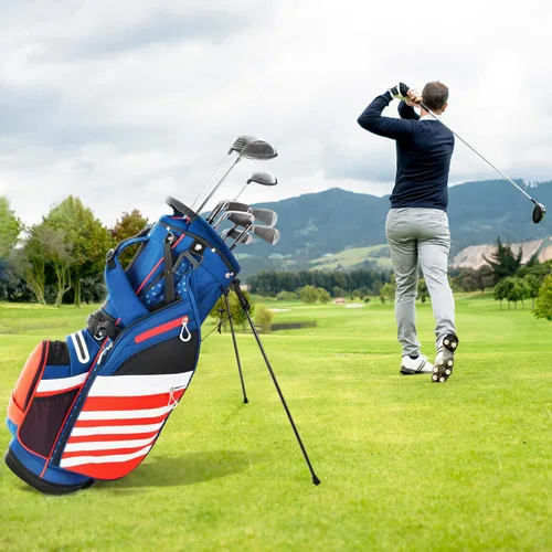 Miniatura 8 de BOBOPRO Bolsa de Soporte de Golf, Ligera con Divisores Superiores de 14 Compartimentos, Bolsa de Transporte de Golf con 8 Bolsillos, Bolsa de Golf