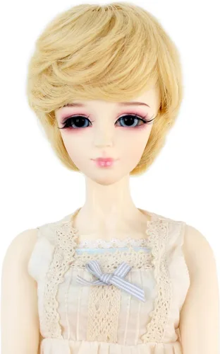 Miniatura 22 de Peluca larga recta de 8-9 pulgadas 1/3 BJD MSD DOD Pullip Dollfie peluca centro de separación DIY fabricación accesorios para el cabello