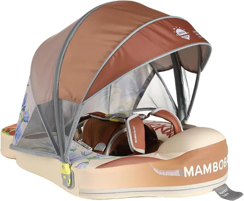 Miniatura 19 de Mambobaby Float Deluxe - Flotador de piscina para bebés: entrenador de natación seguro y cómodo para bebés y niños pequeños, diseño no inflable, Rosa