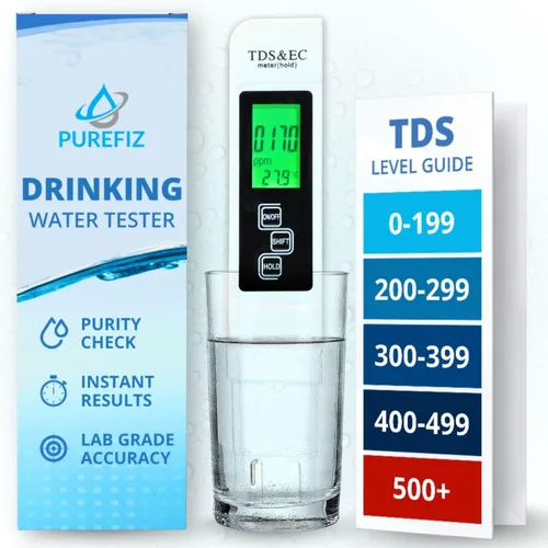 Todo-nuevo medidor de agua digital TDS 2026 – Medidor 4 en 1 preciso y confiable de TDS, EC y temperatura (°C, °F) 0-9990 ppm, ideal para agua