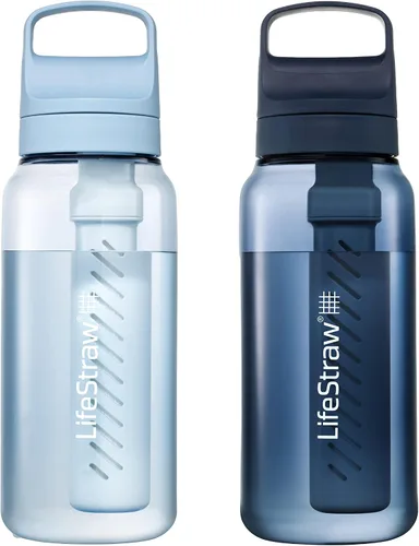 Miniatura 18 de LifeStraw Serie Go – Botella de filtro de agua sin BPA para viajes y uso diario, elimina bacterias, parásitos y microplásticos, mejora el sabor, 1L