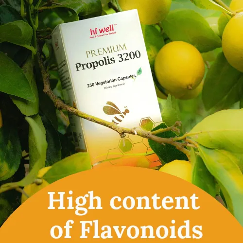 Miniatura 4 de Hi Well Premium Propolis 3200 Flavonoid 96mg 250VegeCápsulas