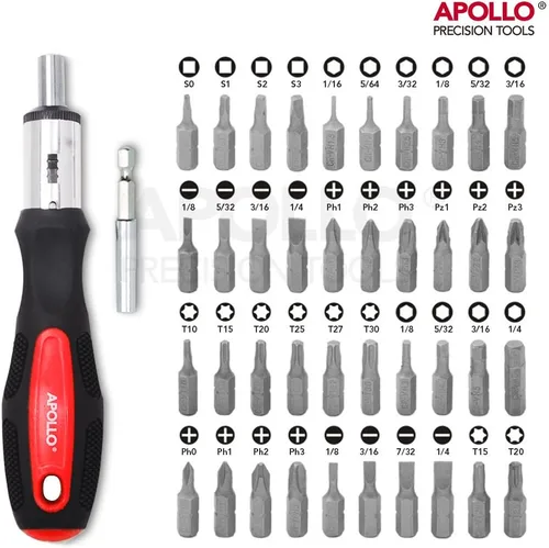 Miniatura 6 de Apollo Tools DT0204 - Kit de herramientas para el hogar, 71 piezas Rojo