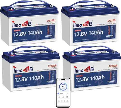 Miniatura 20 de Timeusb Batería marina LiFePO4 de 12 V 100 Ah TM con protección a baja temperatura, BMS de 100 A, más de 15000 ciclos, batería de fosfato de hierro