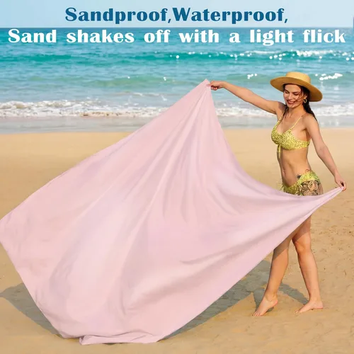 Miniatura 101 de Famstar Beach Blanket Oversized Extra Large 78"X81"/10'X9',Waterproof Sandproof Beach Blanket 2-8 Adults Lightweight Durable for Travel Camping