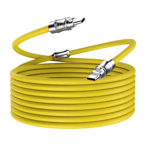 Miniatura 11 de WLGQ Geek - Cable de carga universal USB C a C de estilo industrial hecho a mano, material de silicona líquida agradable a la piel, cable de carga