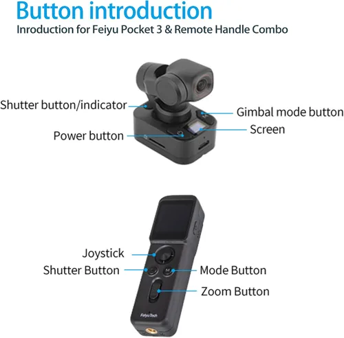 Miniatura 2 de Feiyu Pocket 3 Kit Cámara de Vlog Manual 4K Estabilización de Imagen de Gimbal de 3 Ejes 1/2.3" CMOS 4K60fps 1080P 120fps Ángulo Ultra