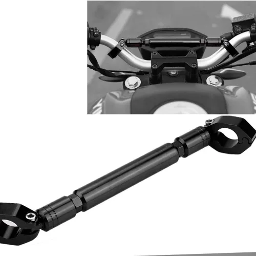 Miniatura 8 de Barra de equilibrio de motocicleta, universal de 0.866 in de aleación de aluminio barra transversal manillar moto reforzar palanca Accesorios (negro)