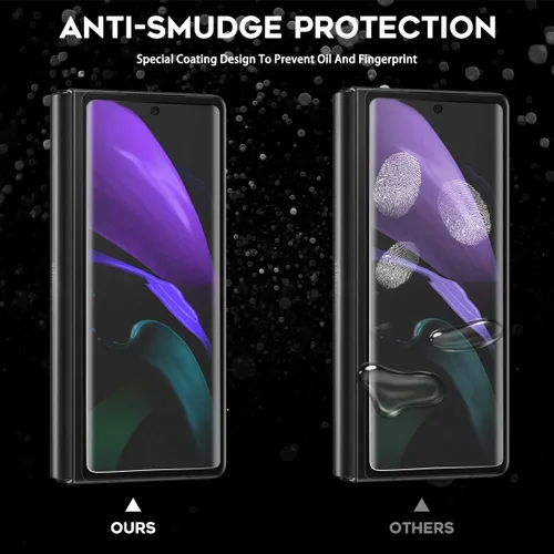 Miniatura 3 de Orzero (2 juegos) Compatible con Samsung Galaxy Z Fold 2 5G, 2 protectores de pantalla frontal de TPU y 2 protectores de pantalla interiores de alta