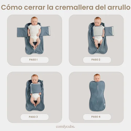 Miniatura 3 de Comfy Cubs Manta de envolver para bebé niña y niño, paquete de 2 Saco de dormir para recién nacido (S 0-3 meses, azul nómada, azul)