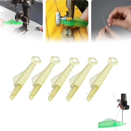 Miniatura 9 de Enhebrador de agujas para máquina de coser - 2024 Nuevo enhebrador manual DIY rápido, automático mejorado (Verde, 10 piezas)