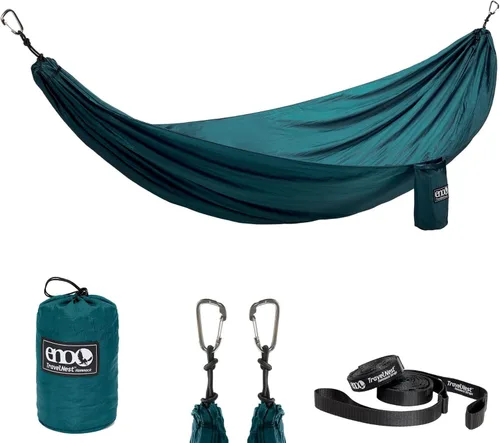 Miniatura 9 de ENO TravelNest Hamaca y Correas Combo - Hamaca Portátil de Senderismo y Camping con Correas Incluidas - Hamaca de Viaje para Camping, Senderismo