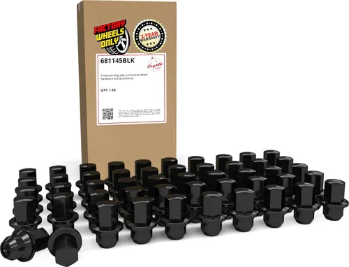 Miniatura 13 de Wheel Accessories Parts 20 tuercas hexagonales de rosca M12x1.5 de 12 x 1.5 pulgadas, estilo OEM, 1.66 pulgadas de largo, color negro, 3/4