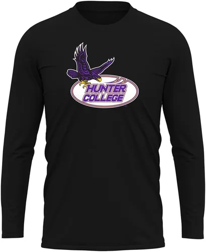 Miniatura 152 de Camisa deportiva de manga larga oficial de la NCAA Collegiate para hombre, colección negra con logotipo primario