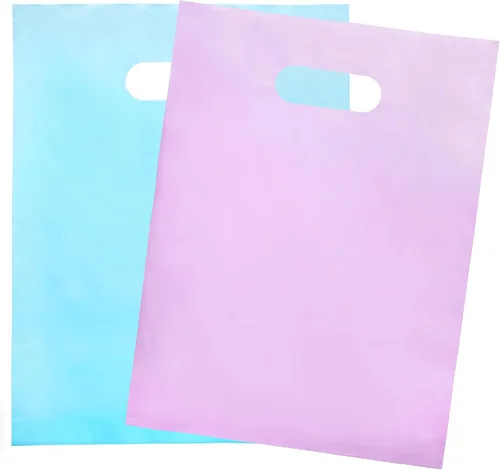 Miniatura 14 de Choice Marts Bolsas de mercancía 200 bolsas de 200 bolsas de color verde azulado y morado de 9 x 12 pulgadas, 1.5 mil de grosor, brillantes con asas