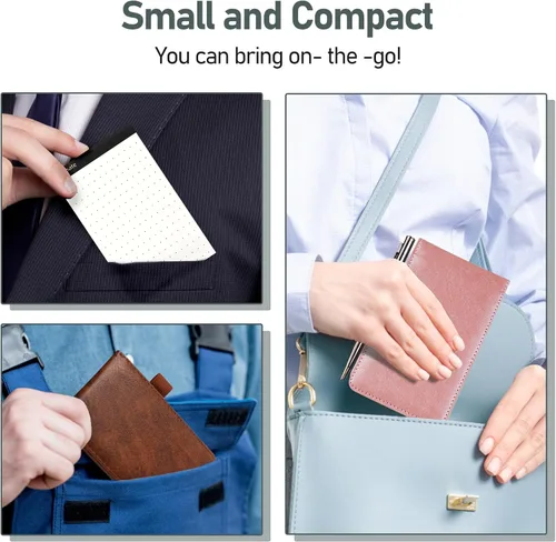 Miniatura 6 de WEMATE Juego de 10 Piezas de Soportes Pequeños para Bloc de Notas, Cuaderno de Bolsillo - Incluye Mini Soporte para Bloc de Notas de Bolsillo con 8