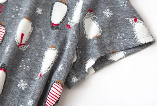 Miniatura 3 de PNAEONG - Camisón de algodón para mujer, de manga corta y con estampado, ropa de dormir informal