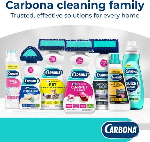 Miniatura 9 de Carbona Limpiador y removedor de manchas de lavandería (8.4 onzas líquidas), fórmula bioenzimática extra fuerte, aplicador de cepillo para limpieza