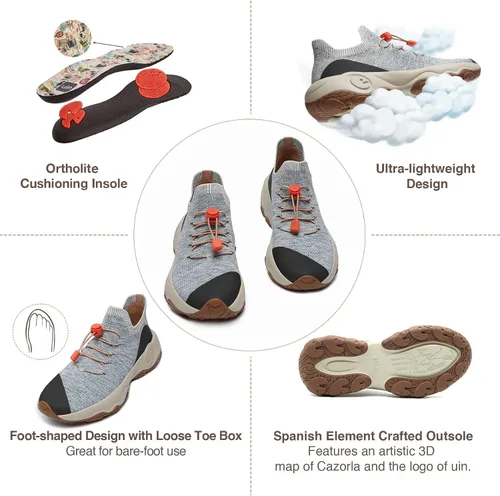 Miniatura 7 de UIN Zapatos de viaje para mujer antideslizantes ligeros cómodos para senderismo Cazorla