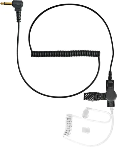 Listen Only - Auricular de policía de 0.138 in, 1 pin para radios de policía, teléfono, altavoz, micrófono, MP3, MP4, con tubo acústico, color negro