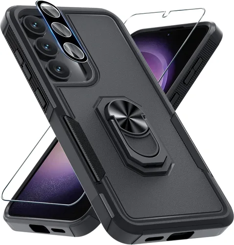Miniatura 27 de Compatible con Samsung Galaxy S24/S25 Funda con Protector de Pantalla de Vidrio Templado, Resistente a Prueba de Golpes de Servicio Pesado Funda